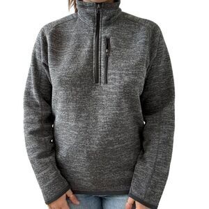 Patagonia Mens Gray Bettersweater Quarter Zip Sweater sz S